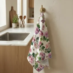 Strofinaccio canovaccio in cotone TAG HOUSE Petali rosa 50x75 cm