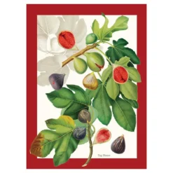 Strofinaccio canovaccio in cotone MAXI 58x80 TAG HOUSE Ficus rosso