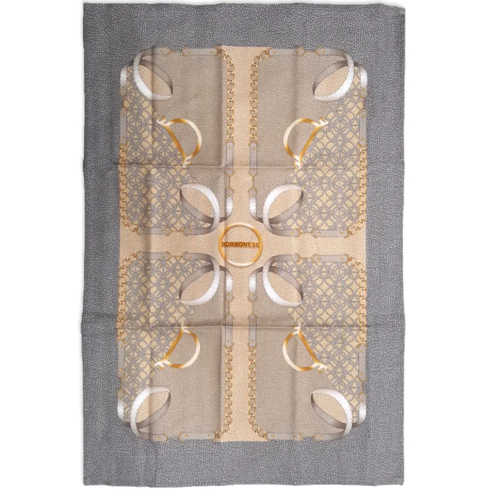 Strofinaccio Cucina BORBONESE canovaccio Foulard grigio 50x70