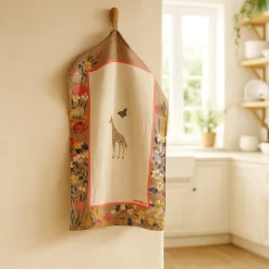 Strofinaccio Cucina BORBONESE Garden Corallo - Eleganza Floreale