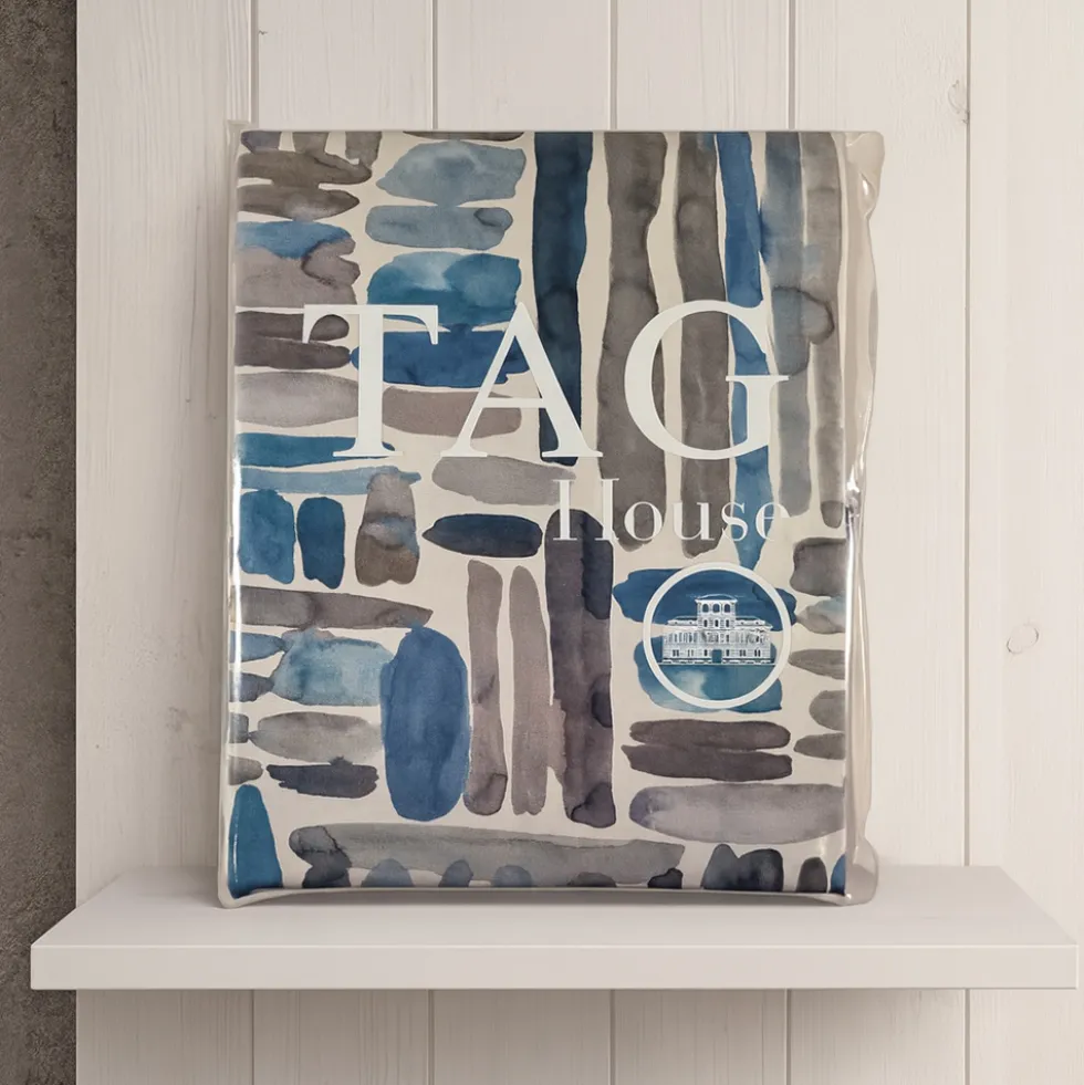 TAG HOUSE Set copripiumino Matrimoniale Raso DECOR Blu