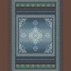 Tappeto arredo da interni Bassetti Granfoulard Olbia B1 blu antiscivolo 110x150