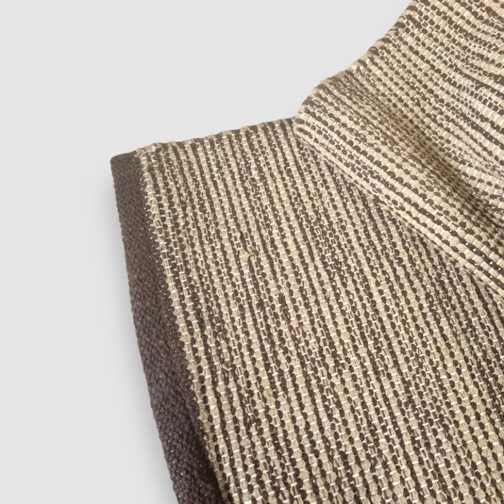 Tappeto arredo multiuso 55x290 antiscivolo Melinda a righe melange marrone