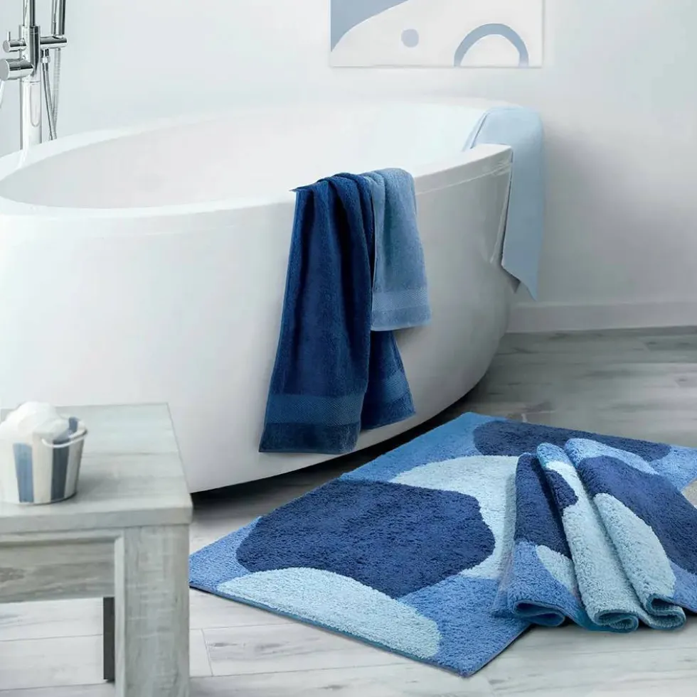 Tappeto Bagno Gabel BOLLE Antiscivolo 60x100 blu | 100% cotone