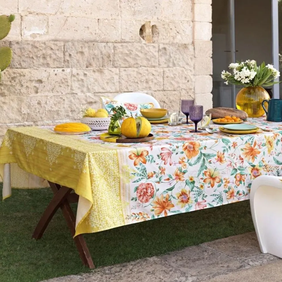 Telo Arredo Bassetti Granfoulard Casablanca Y1 Giallo Oro - 350x270 cm