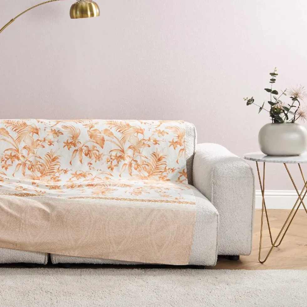 Telo Arredo Bassetti Granfoulard Ibiscus Tattoo 41 350x270 cm - Crema Albicocca