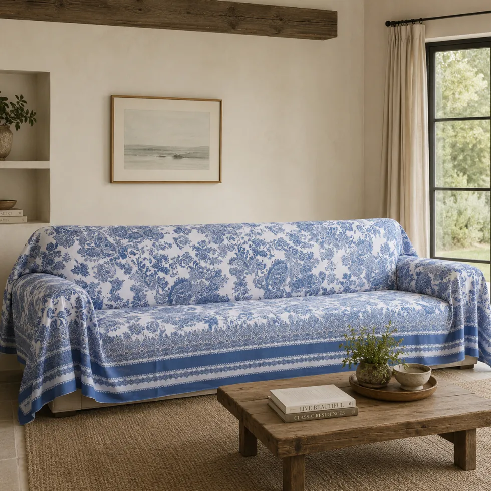 Telo Arredo copritutto Fazzini FEZ Raso 300TC Bluette 270x290