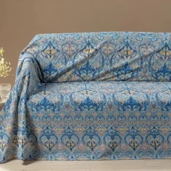 Telo Arredo Copritutto GRANDECOR Caleffi Virgin blu stile Etinico