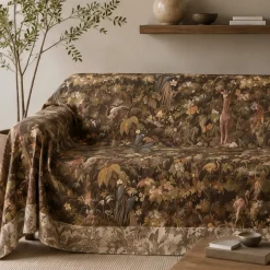Telo arredo foulard copritutto in puro cotone GABEL Avventura marrone