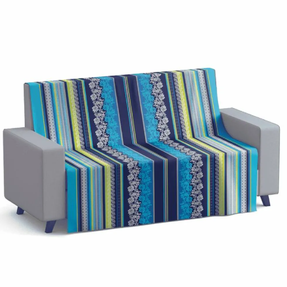 Telo Arredo Foulard Copritutto Copridivano Agraba bluette