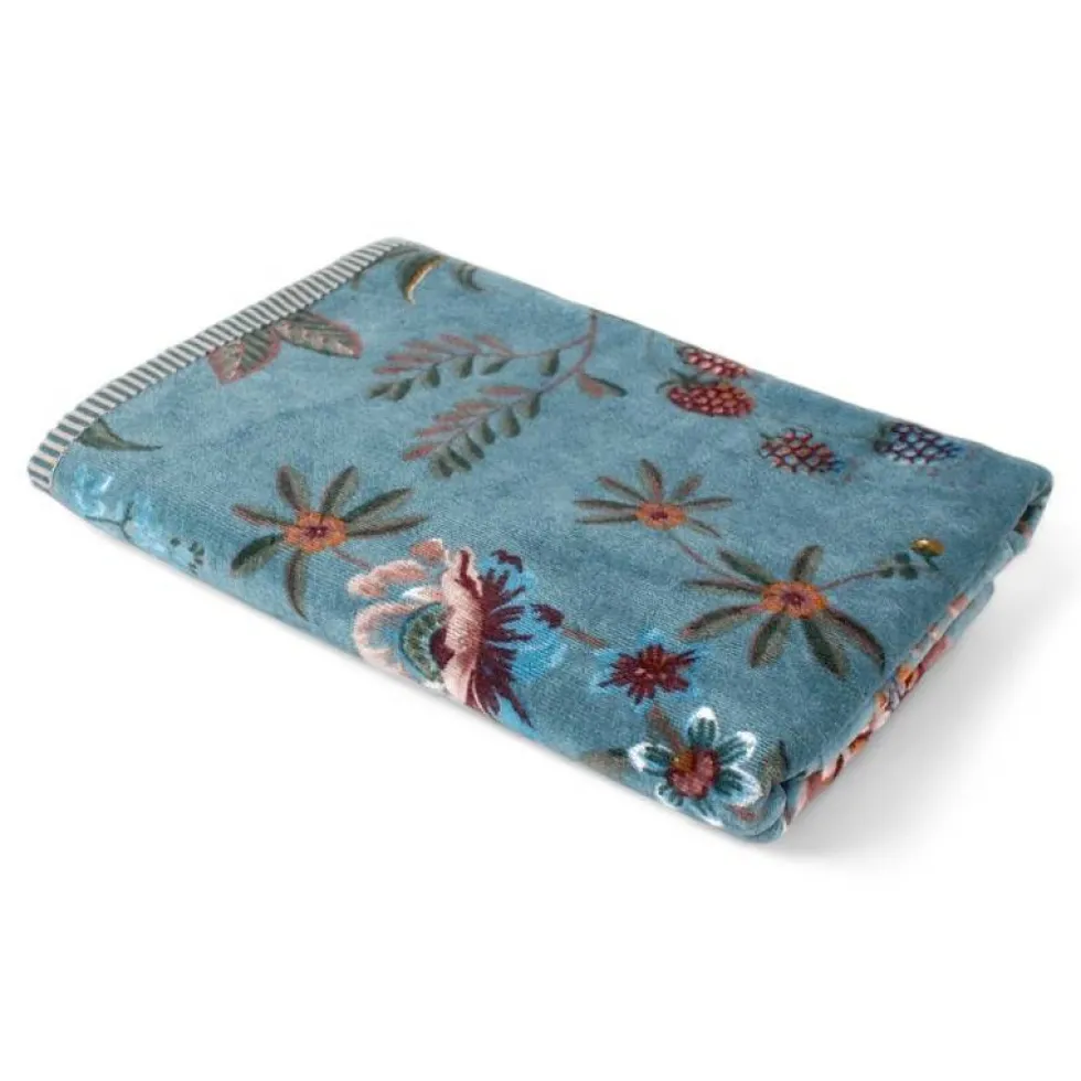 Telo bagno doccia 70x140 in spugna PIP STUDIO Secret Garden blu