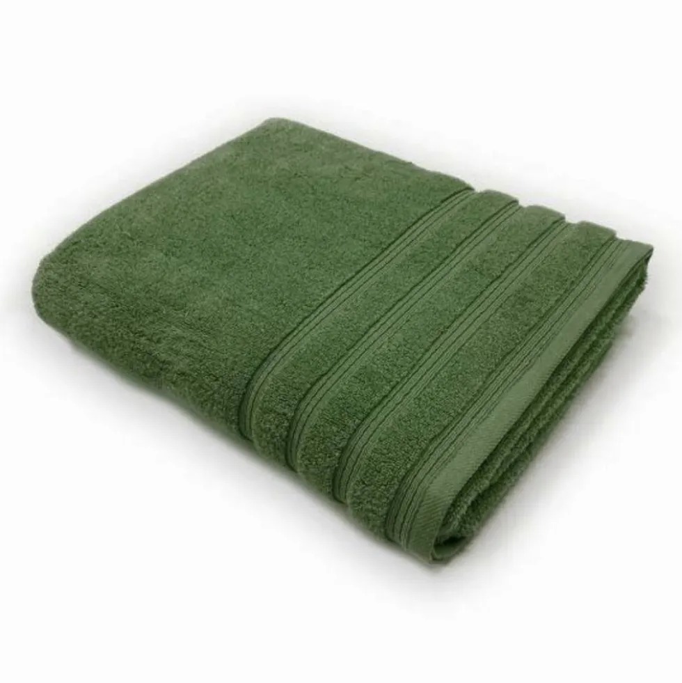 Telo da bagno e doccia 90x170 in spugna 650 gr tinta unita verde
