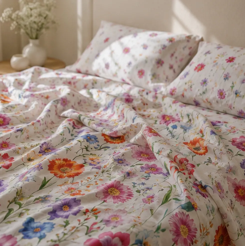Tessitura Toscana Lenzuola Matrimoniali 250x290 Prato Fiorito Bloom