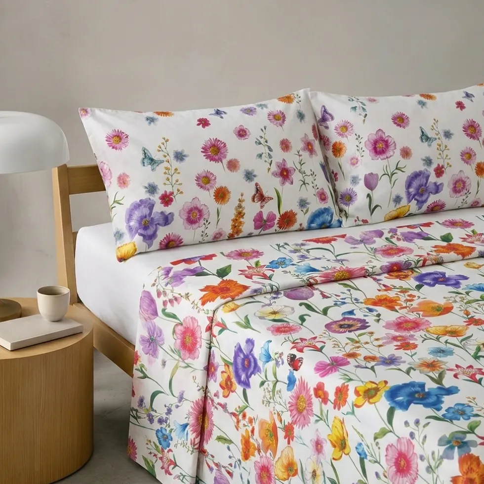 Tessitura Toscana Lenzuola Matrimoniali 250x290 Prato Fiorito Bloom