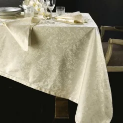 Tovaglia di fiandra PIAZZA PITTI 180x280 - 12 tovaglioli beige Manuela
