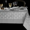Tovaglia fiandra 12 tovaglioli grigio INTRECCIO 180x280 cm