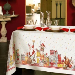 Tovaglia Natale in puro Cotone TESSITURA RANDI Elf Festivita'
