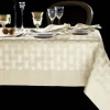 Tovaglia PIAZZA PITTI 150x220 cm in fiandra con 8 tovaglioli beige INTRECCIO
