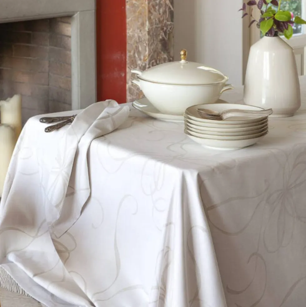 Tovaglia rettangolare cotone RANDI Allure jacquard sabbia