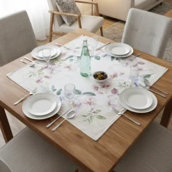 Tovaglietta quadrata centrotavola Randi 100x100 Bouquet Floreale