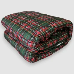 Trapunta anallergica fantasia scozzese TARTAN piumone invernale verde