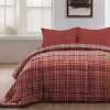 Trapunta anallergica scozzese TARTAN invernale rosso singolo 170x260