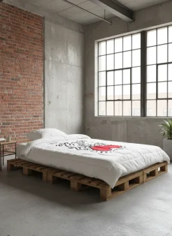Trapunta invernale piumone singolo in cotone KEITH HARING Heart bianco