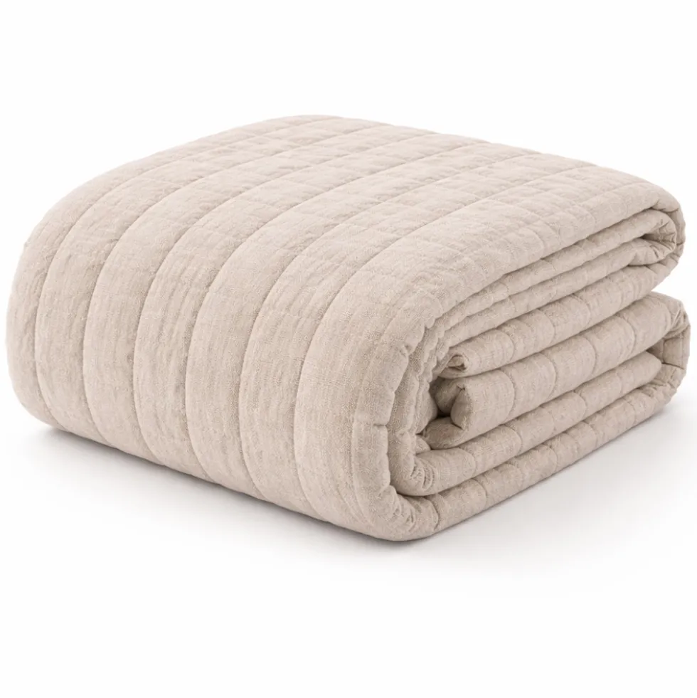Trapuntino Luxury Singolo Sabbia 170x260 | Texture Soft Lino