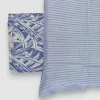Zucchi copripiumini Matrimoniali 100% Cotone Ciuffetto 4 Federe blu